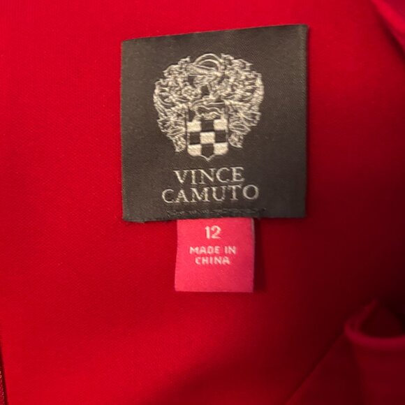 SEXY red mock wrap Long Sleeve Dress Size 12 - Picture 2 of 2